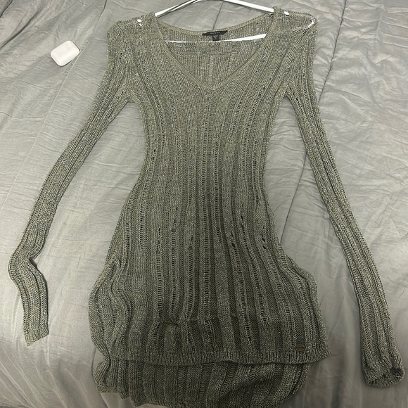 Dark green y2k knitted guess sweater - Picture 1 of 2